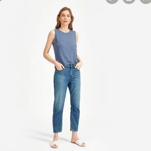 Everlane “Relaxed Summer Jean” in mid-blue